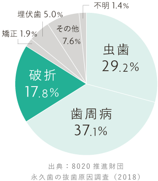 永久歯の抜歯原因調査